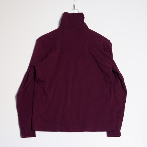 Vintage Eddie Bauer Mens Large Turtleneck Sweater Maroon Made in USA - Picture 2 of 3